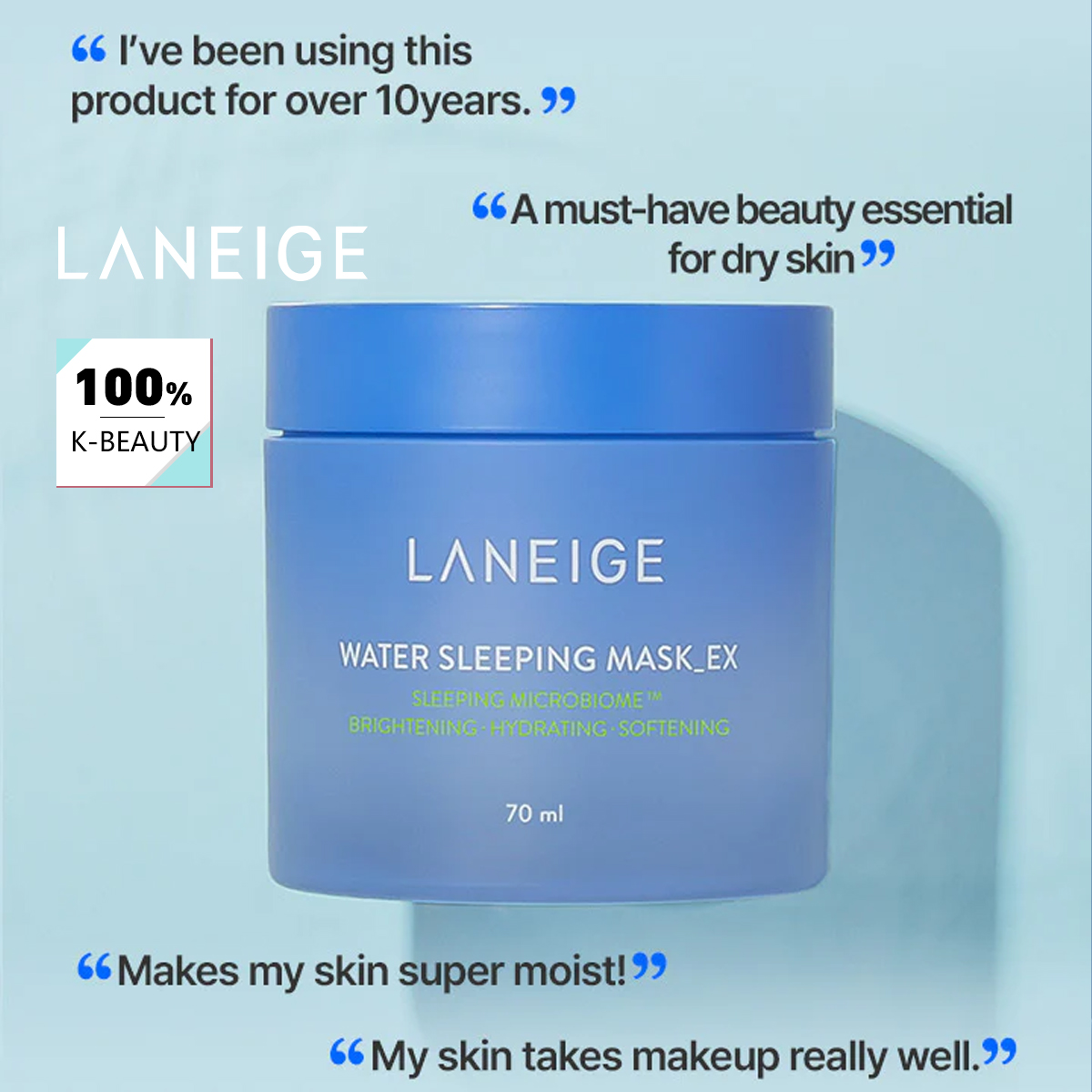 Luxury Skincare Mask - Máscara Hidratante Noturna LANEIGE 70ml, Hidratação