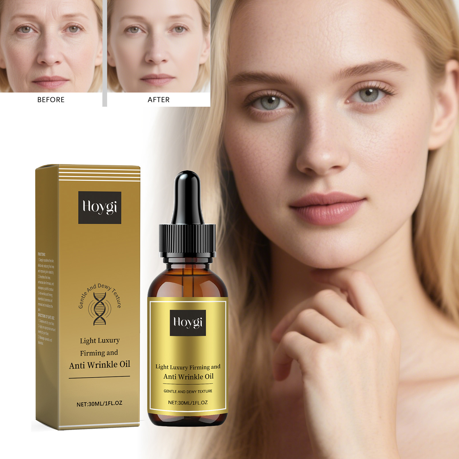 Luxury Natural Skincare - Rassodante cuidados faciais óleo levantamento anti